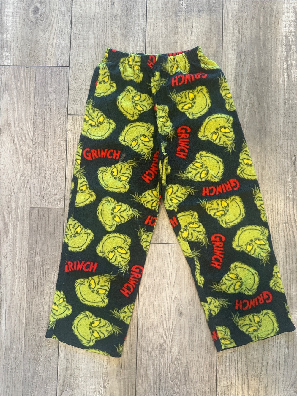 Kids' Black & Yellow Fleece Pajama Pants